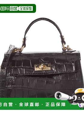 自营Persaman New York Blakely Croc-Embossed Leather Satchel