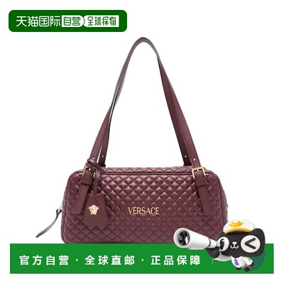 自营versaceQuilted Bordeaux Shoulder Bag With Gold-Tone Acce