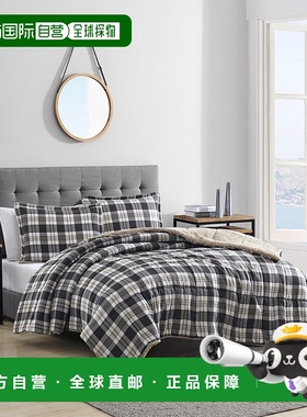 自营 Nautica Lewes Grey King 双面被子和枕套套装 - 灰色 美国