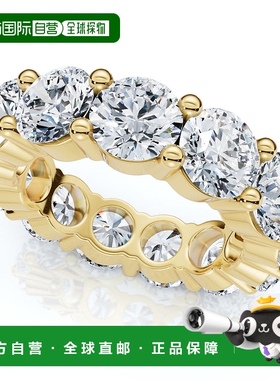 自营 pompeii37Ct Diamond Round Cut Eternity Ring 14k Gold La