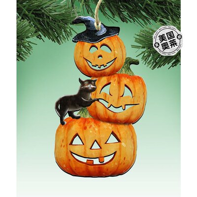 Designocracy 堆叠南瓜木饰品 2 件套 G.DeBrekht 秋季系列 - 多