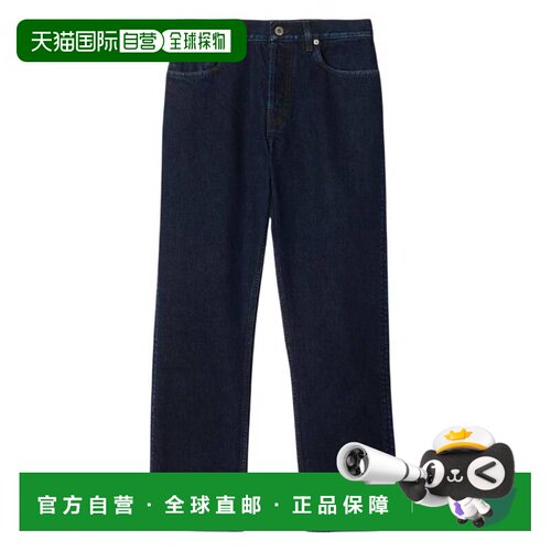 自营Burberry Straight Leg EKD Patch Denim Jeans - indigo 美