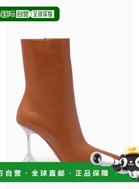 自营Amina Muaddi Women's Giorgia Leather 95mm Zipper Ankle B
