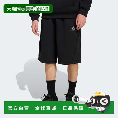 自营adidas阿迪达斯男士SPACER CUTLINE CREW短裤-黑色 美国奥莱