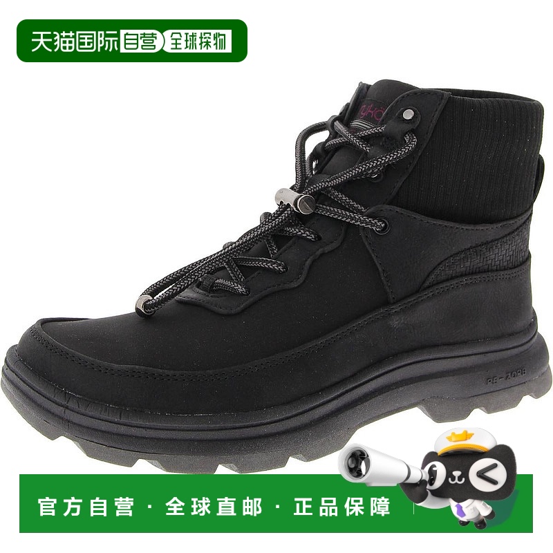 自营 rykaBrae 2 女式 Fax 皮革寒冷天气冬季和雪地靴 - 黑色 美