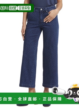 自营NYDJ Teresa Indigo Maison Geo Wide Leg Jean - blue 美国