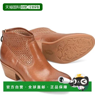 自营softWomen's Sofft Aisley Perf Boots Russet Brown Leather