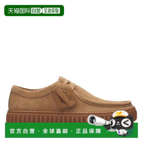 自营Clarks Torhill Lo in Brown Suede - dark sand suede 美国