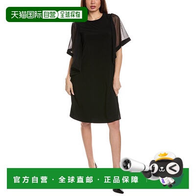 自营 Joseph Ribkoff Mesh Angel Wing Mini Dress - black 美国
