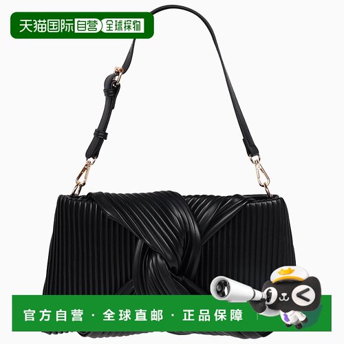 自营Jason Wu Pleated Knot Clutch with Shoulder Strap - black