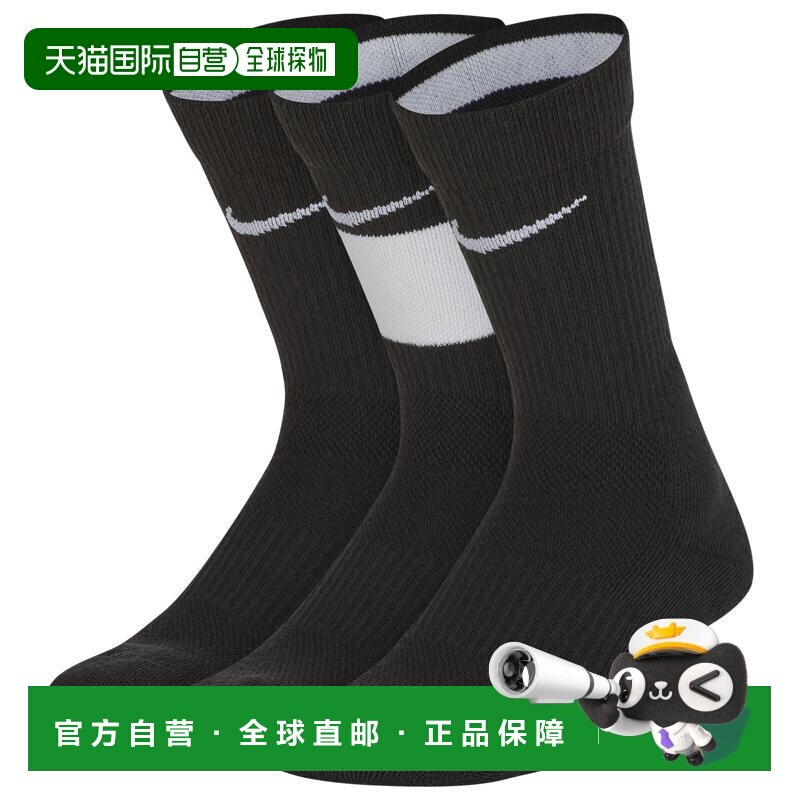 1h可退 【美国直邮】Nike|Nike 3 双装 Elite Crew 袜子 - 男孩款