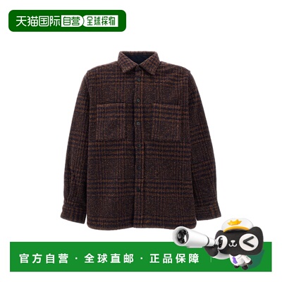 自营portuguese flannel多色格子法兰绒点领上衣-棕色 美国奥莱