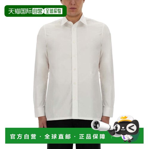 自营givenchy合身剪裁白色棉质衬衫-白色 美国奥莱直发