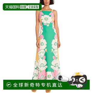 maggy 雪纺方领长裙 自营 london女式 美国奥莱 含羞草色 奶油色