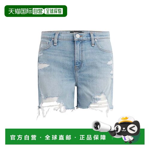 自营Women's Hudson Devon Cut-Off Shorts  Blue Denim Destruct