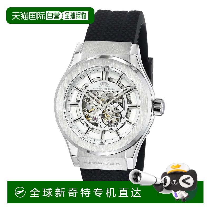 自营 Porsamo Bleu Men's Cruz Automatic Sivler Tone & Black W