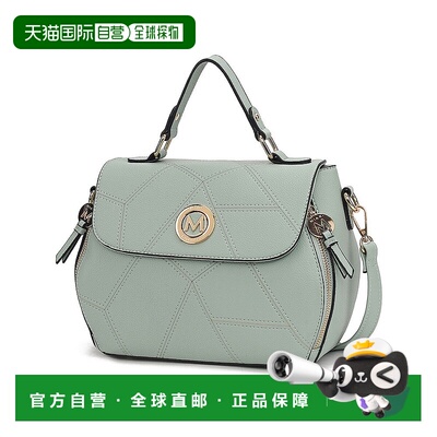 自营 mia k collectionMia K的Clementine纯素皮革女式手提包-sea
