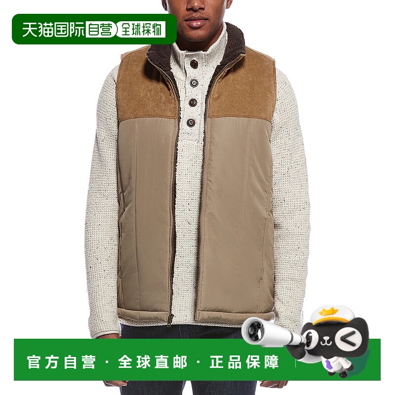 自营WEATHERPROOF VINTAGE Sherpa Lined Mixed Media Puffer Ves