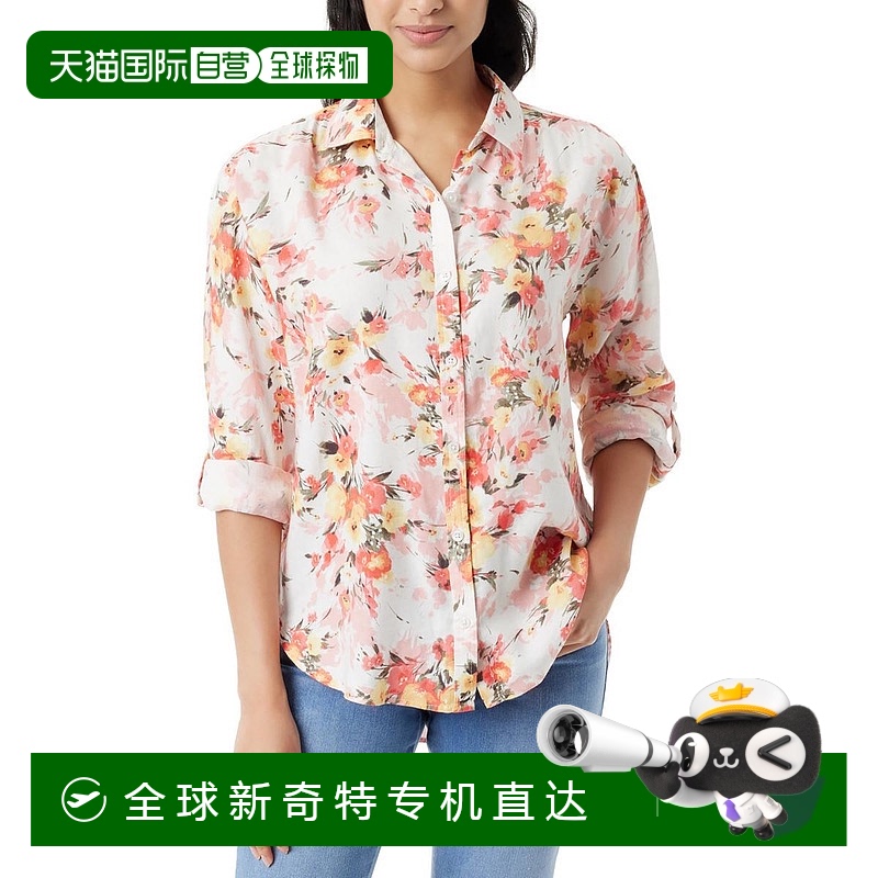 自营gloria vanderbiltAmanda Womens Collared Button-Down Top