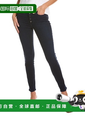 自营PAIGE Bombshell Moody高腰脚踝瘦牛仔裤-蓝色 美国奥莱直发