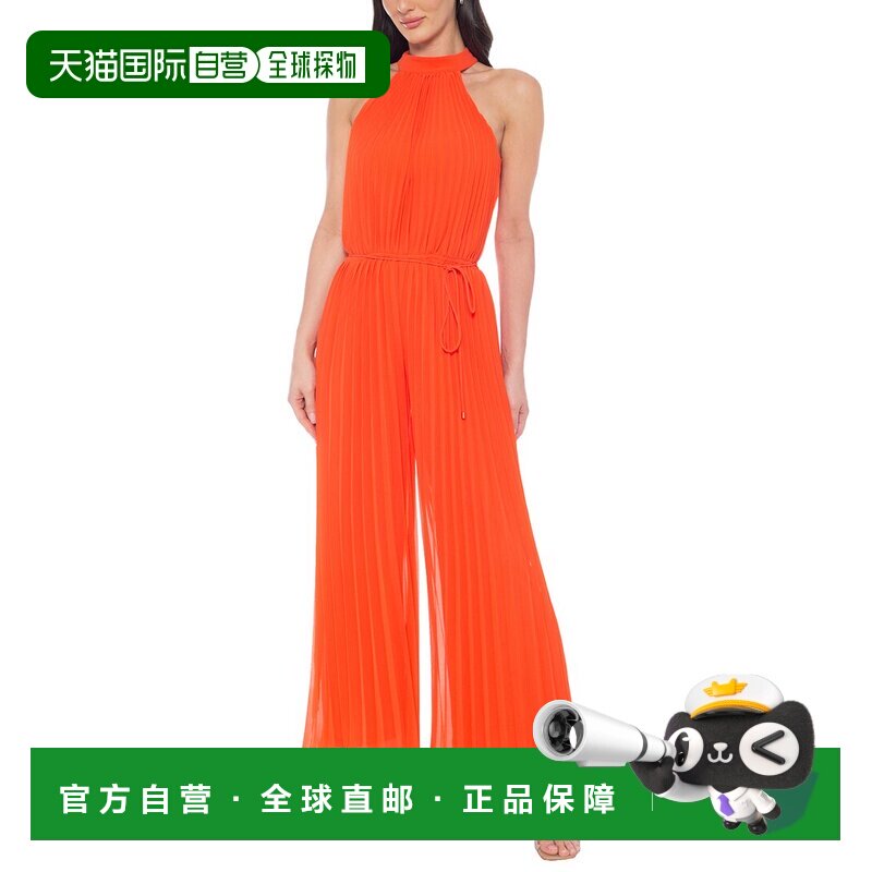 自营Marina百褶连身裤-橙色 美国奥莱直发性感连体裤