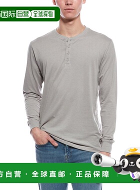 自营WEATHERPROOF VINTAGE Brushed Jersey Henley Shirt - grey