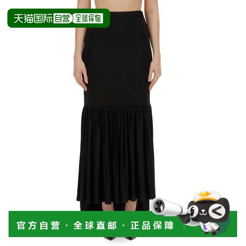 自营nina ricciJersey Skirt - black 美国奥莱直发半身裙a字裙