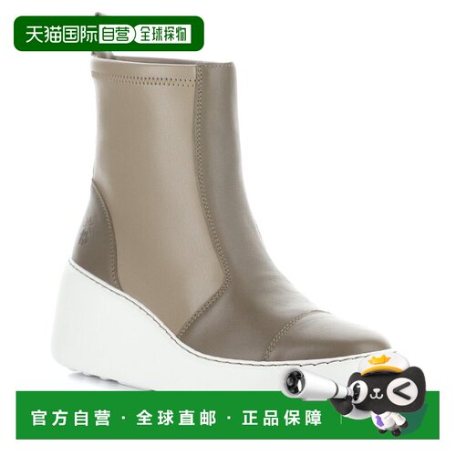 自营FLY London Daik皮靴-米色 美国奥莱直发女靴