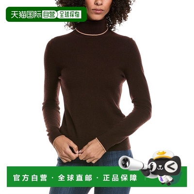 自营InCashmere Jersey Tipped Cashmere Sweater - brown 美国奥