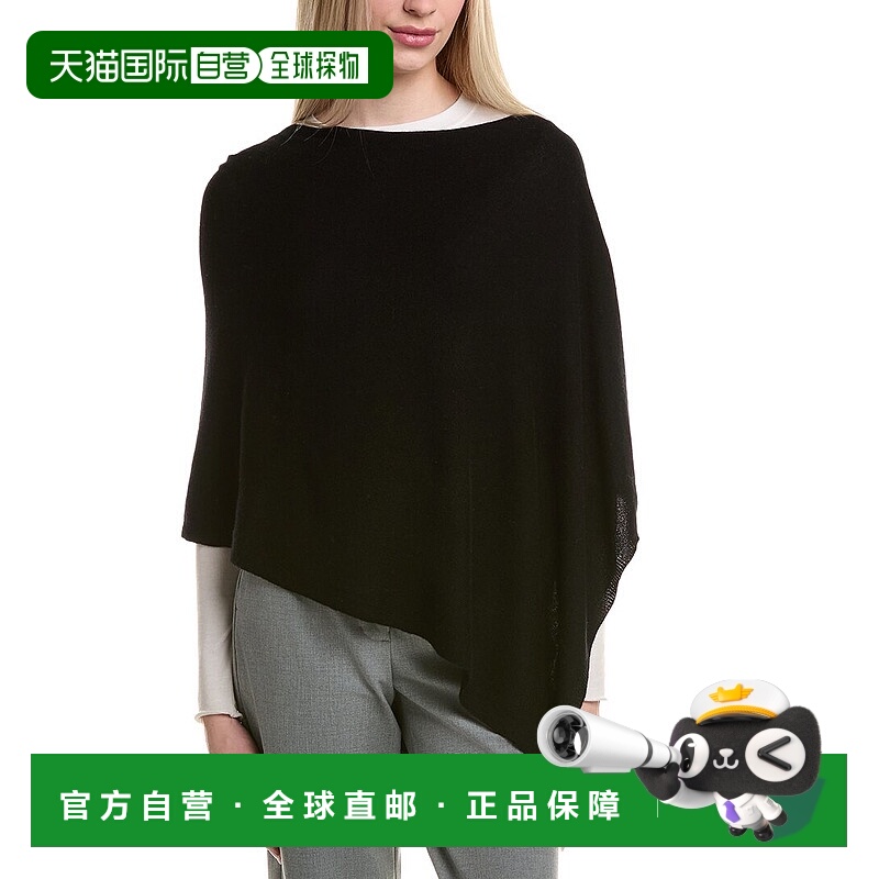 自营sofiacashmere Jersey Solid Wool & Cashmere-Blend Poncho