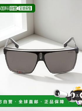 自营 Carrera 22/N 男式黑色偏光灰色眉线 63-12-130 太阳镜 - 灰