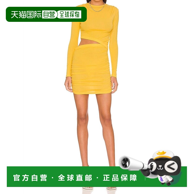 自营monrow阳光下的罗纹长袖衬衫连衣裙 美国奥莱直发