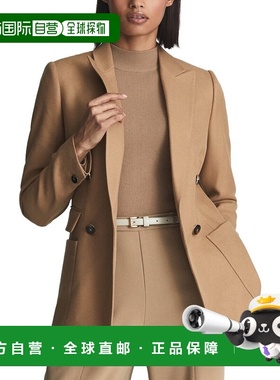 自营Reiss Larsson Double-Breasted Twill Wool-Blend Jacket -