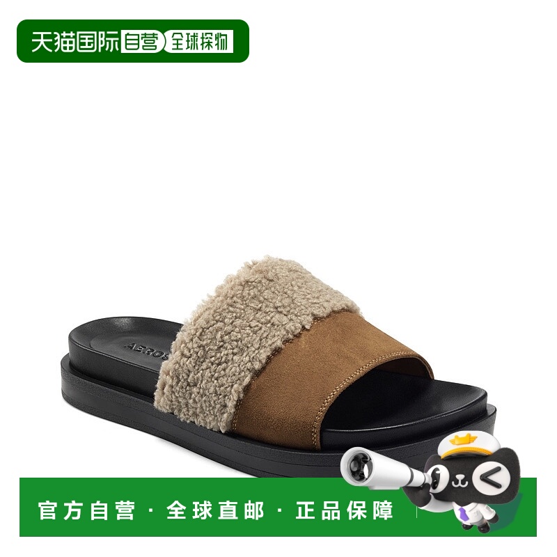 自营Aerosoles Louie Sandals Women's Cognac Leather Faux Shea