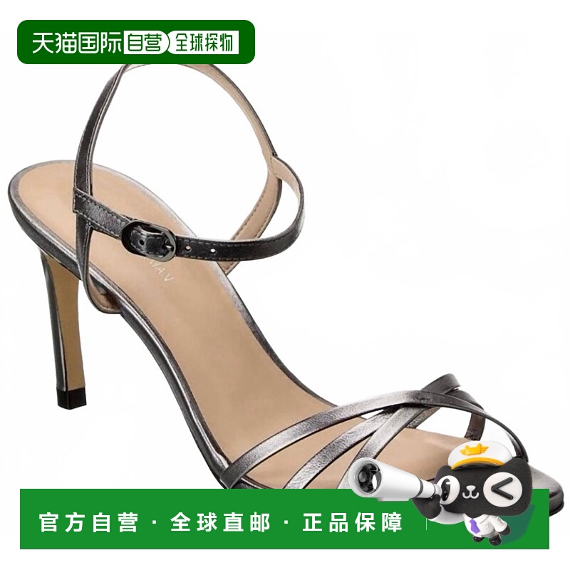 自营stuart weitzman银色Starla 80女式金属跟凉鞋 美国奥莱直发