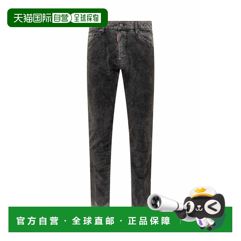 自营dsquared2Black Denim Jeans - black 美国奥莱直发