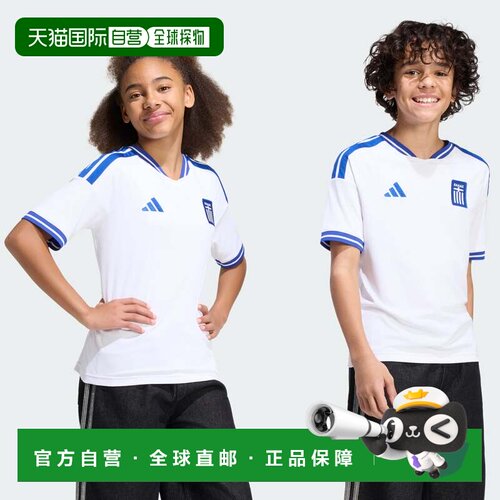 自营Kids' adidas Greece 26 Home Kids Jersey - white 美国奥莱