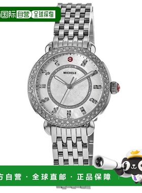 自营 Michele Sidney Diamond Classic Steel女式手表MWW30B00000