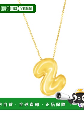 自营simonaSterling Silver, Bubble 'I' Initial Necklace - Gol