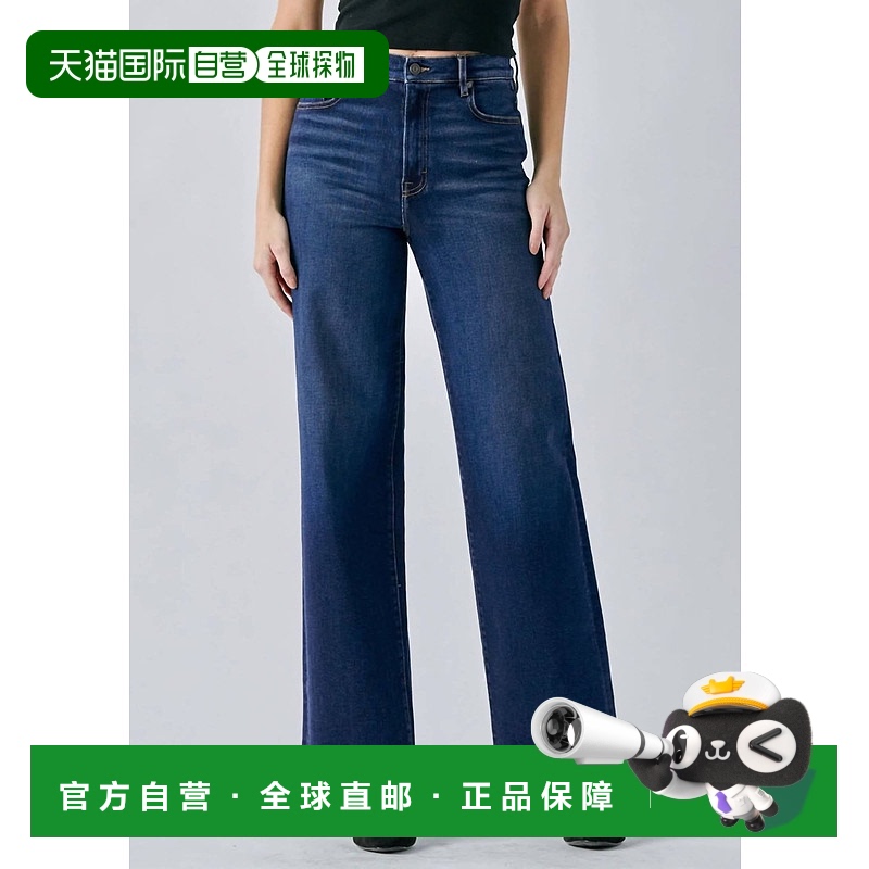 自营 hidden深蓝色高腰爸爸牛仔裤-深蓝色 美国奥莱直发