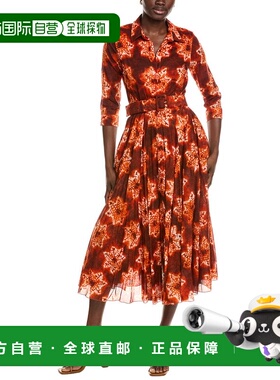 自营Samantha Sung Aster Midi Dress - orange 美国奥莱直发