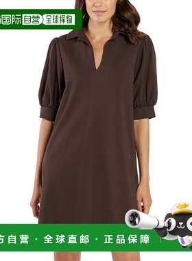 自营jude connally裘德 康纳利 爱默生摇摆连衣裙-棕色 美国奥莱