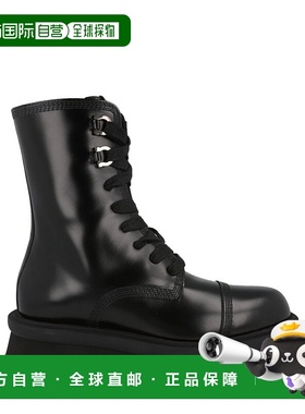 自营salvatore ferragamoKira Leather Combat Boots 美国奥莱直