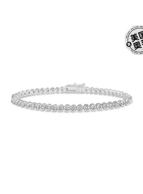 sterling foreverBezel CZ 网球手链 - 金色 【美国奥莱】直发