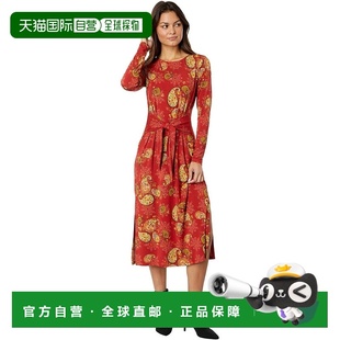 Sleeve Dres Women Knit Front Tie Long Janie Was 自营Johnny