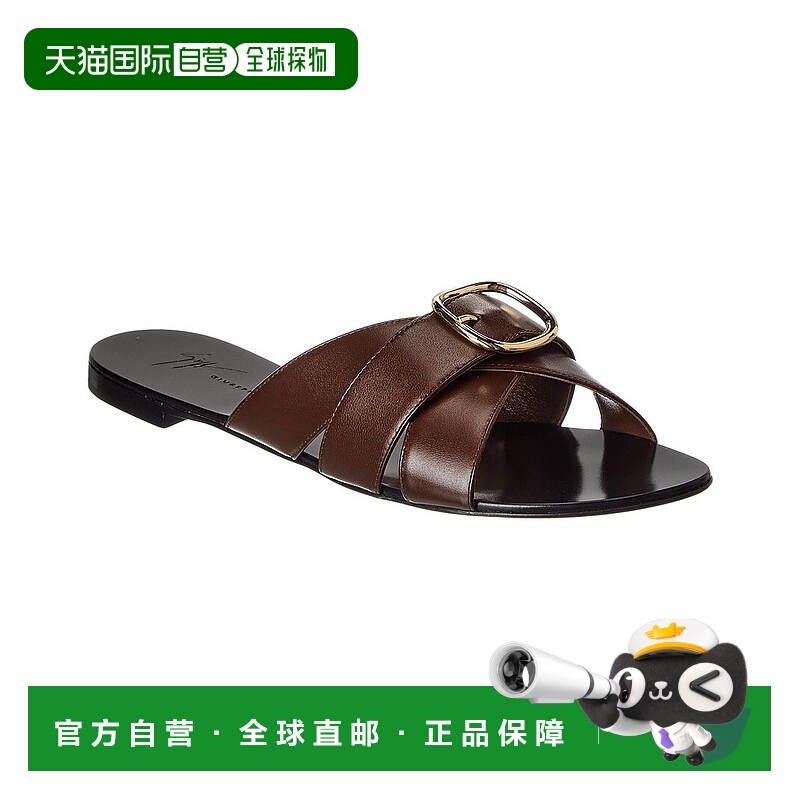 自营Giuseppe Zanotti Anuvorock Leather Sandal - brown 美国奥