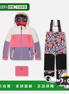 自营deux par deuxTwo-Piece Teknik Snowsuit Black Retro Flowe