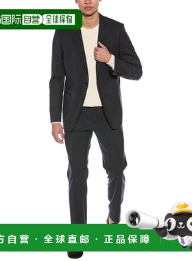 自营BOSS Hugo Boss 2pc Slim Fit Wool Suit - grey 美国奥莱直