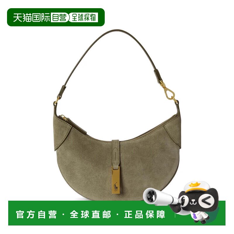 美国直邮POLO RALPH LAUREN-女士麂皮P Id小包斜挎包单肩包手提包
