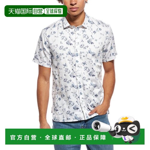 自营John Varvatos Loren Slim Fit Sport Shirt - blue 美国奥莱
